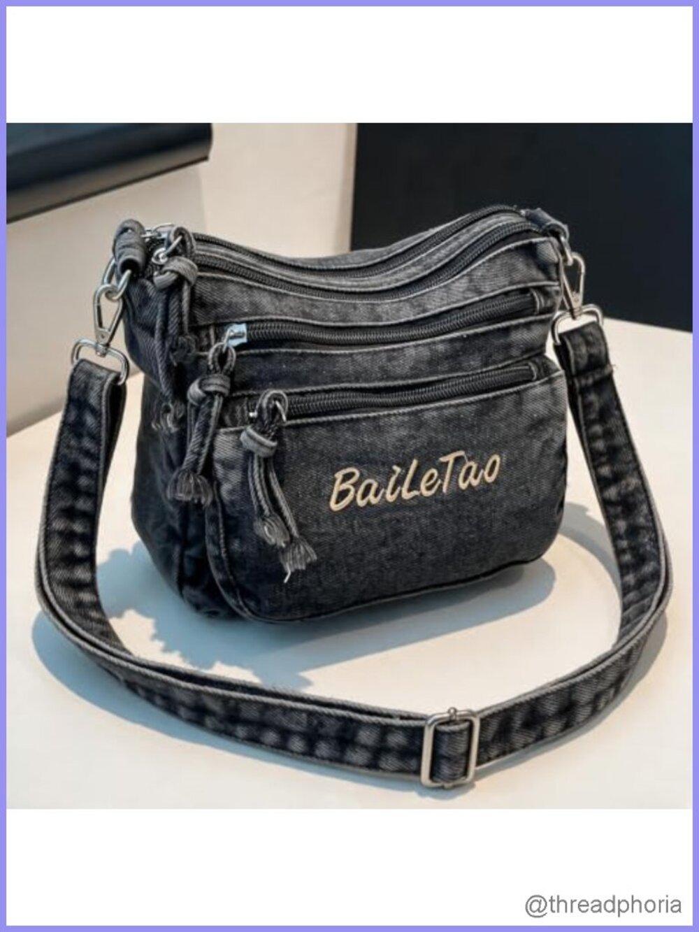 Crossbody Shoulder Bag Multi-Pocket Lightweight Adjustable Strap Daily Travel